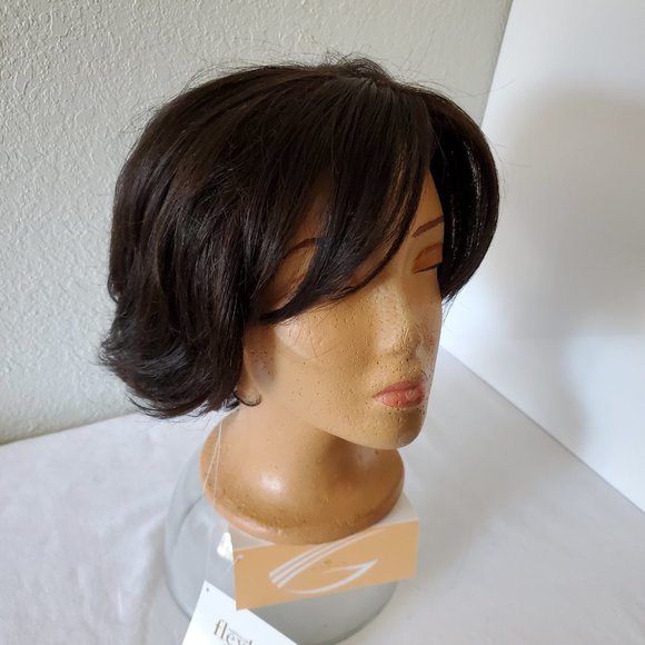 SOLD - Gabor Wig Hand-Tied Lace Front & Mono Part Short Wavy Dark Brown NWT - Picture 1 of 16